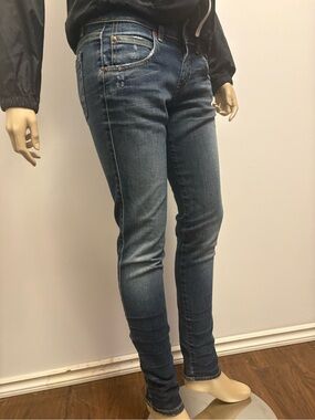 Roy Roger's Vintage Y2K Low Rise Skinny Jeans Blue Denim Calf Zippers Sz 25